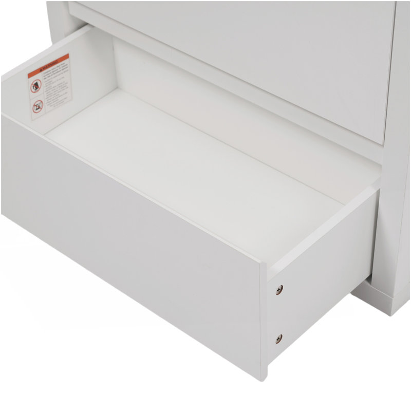 Meuble-lavabo 30 po avec lavabo en céramique et 2 tiroirs pleine extension, meuble-lavabo autoportant avec poignée libre à 45 °, glissières de tiroir à fermeture en douceur, blanc