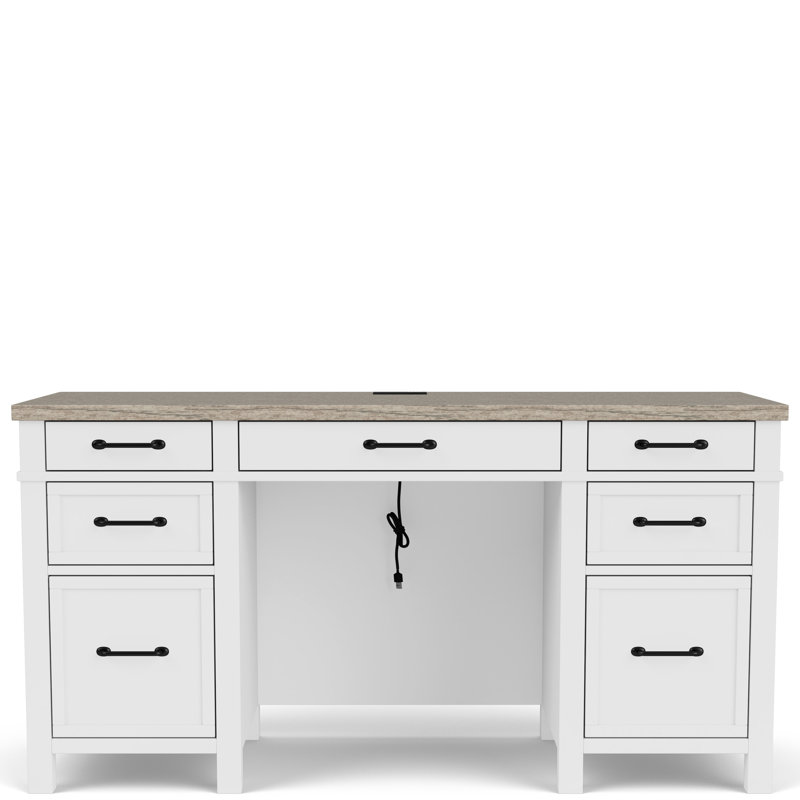 Gabby Executive Desk with Power Outlet