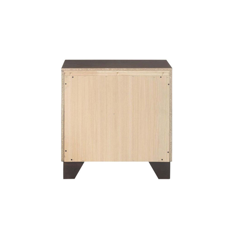 Wooden Nightstand With 2 Drawers