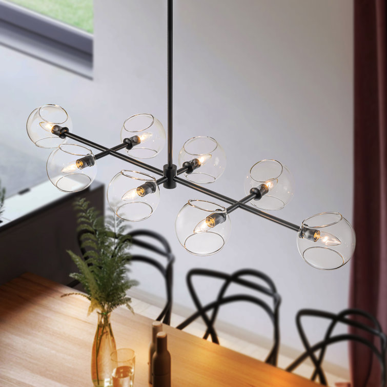 Toyin 8-Light Modern Linear Kitchen Island Pendant