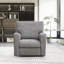 Chaise d'appoint pivotante rembourrée en chenille l 34 po Bralei-1650497985