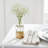 Hosley Set of 6 Pcs, Small Glass Vase for Flowers, Clear and Gold Vases in Bulk, Vintage Vases for Centerpieces, 5.25 Inch Glass Vase for Rustic Wedding Decorations, Spa-377516666