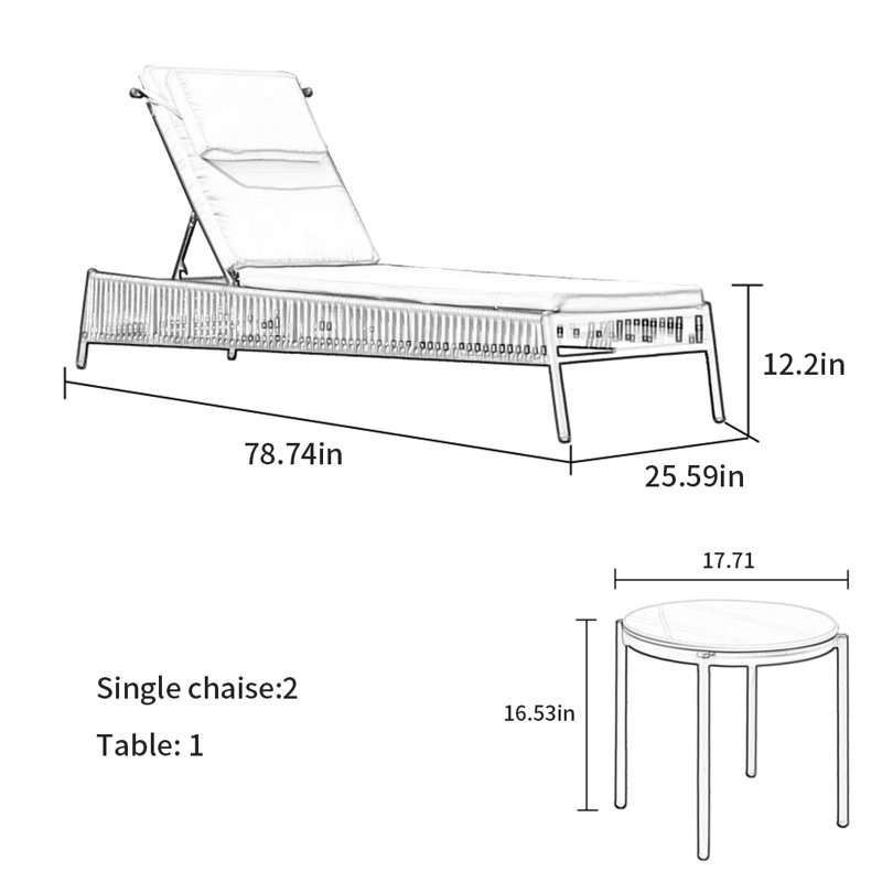 Fauteuil inclinable pour l'extérieur, 2