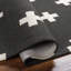 Tapis noir en laine touffeté à la main à motif géométrique Cavan-1636243877