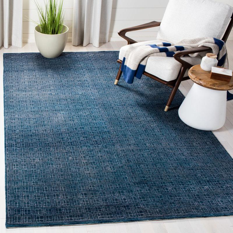 Keiondre Hand-Knotted Wool Navy Rug