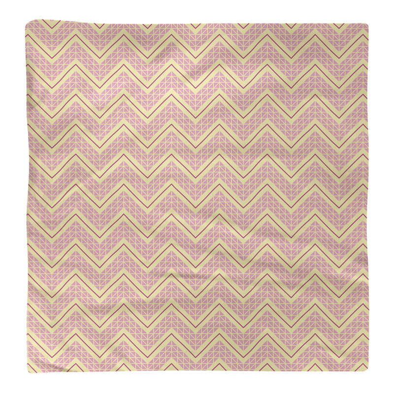 Serviette de coton à la main inversée classique Stephenie, Rose / Jaune, Sergé de coton, H 0,1 po x l 10 po x P 10 po