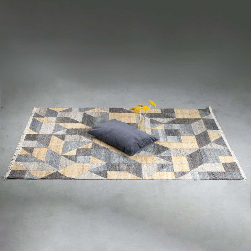 Riston Geometric Hand Woven Area Rug, Rectangle 200 x 290cm