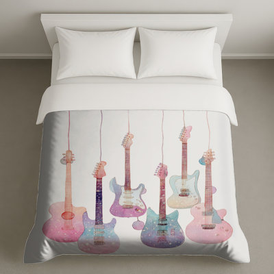 Watercolor Guitar Collection Duvet Covers
