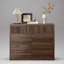 Commode 8 tiroirs H 40,2 po pour chambre à coucher, commode double en noyer, grande commode -974483643