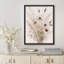 Neutral Botanical Bouquet Framed Wall Art Prints - Beige floral arrangement, for living room-125212094-125212097