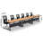 Rectangle 6 Person Flip Top 72'' L Modular Training Table and Chair Set with Casters and Modesty Panel and Cable Management
