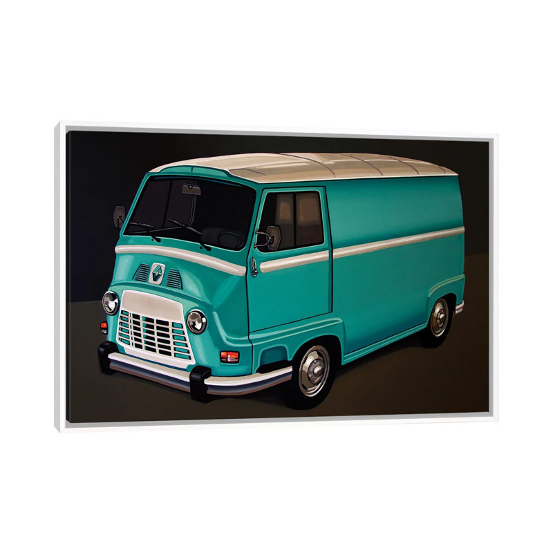 Renault Estafette 1959 by Paul Meijering - Print on Canvas, 66.04 cm H x 45.72 cm W, White Floater Frame