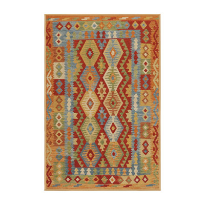 Tapis orange / jaune / vert Southwestern