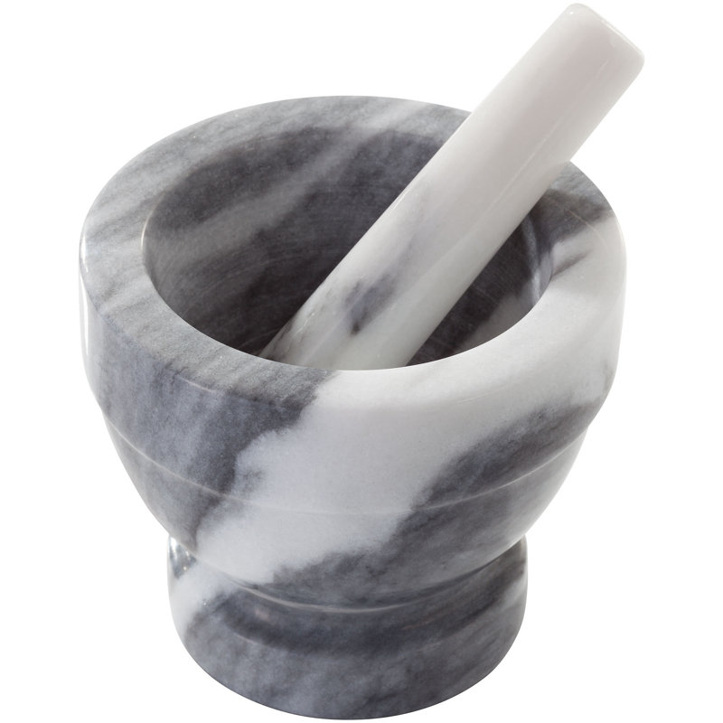 Judge, Marble - Pestle & Mortar, White, 15cm H x 13cm W x 13cm D
