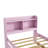 Twin Bed With Trundle,Bookcase,Pink