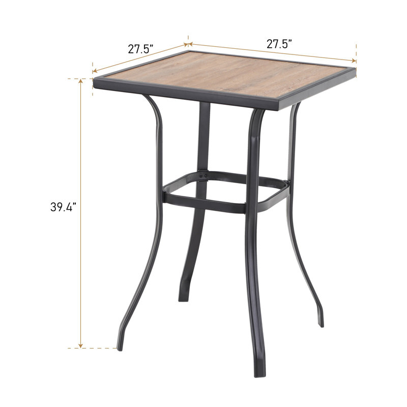 Rassie Metal Base Dining Table
