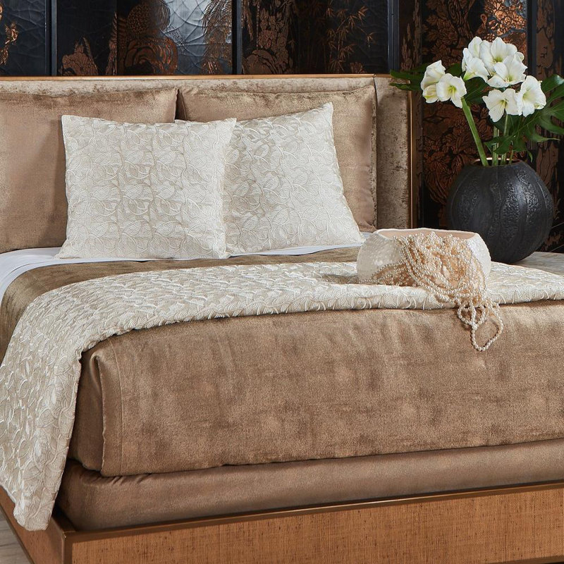 La Sirene Hand Woven Blanket, Soft Gold