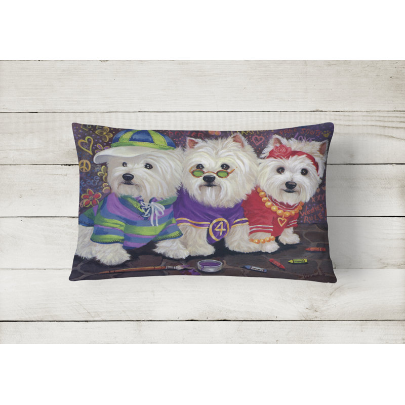  Housse et insert de coussin d'extérieur pour l'extérieur, Westie « Free Spirits »
