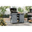 78.3" Outdoor Kitchen Island with Foldable Grill Table and Hidden Trash Cabinet-525234196