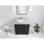 Boston 36 po X P 22 po Meuble-lavabo central en fer forgé Quartz-108537511