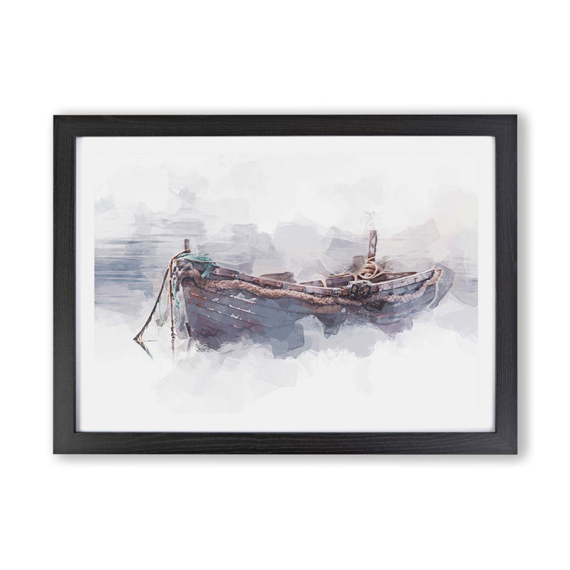 Story of the Moon - Framed Print, Black, 62cm H x 87cm W x 2cm D