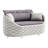 63.4'' Wide Metal Loveseat with Cushions