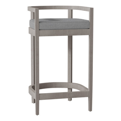 Santa Barbara Teak 30" Barrel Bar Stool - Oyster