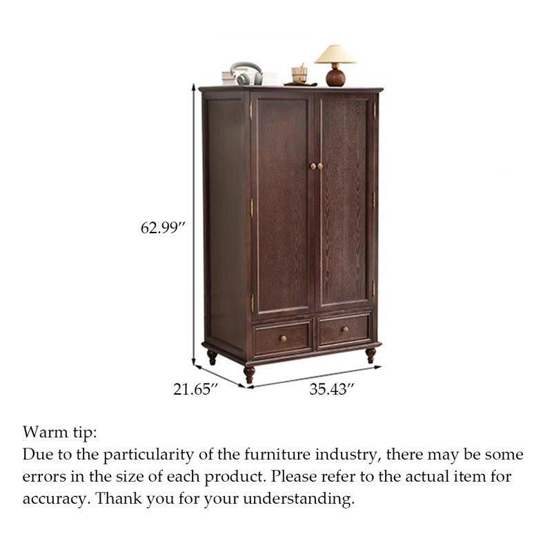 Armoire de rangement en bois massif de style américain