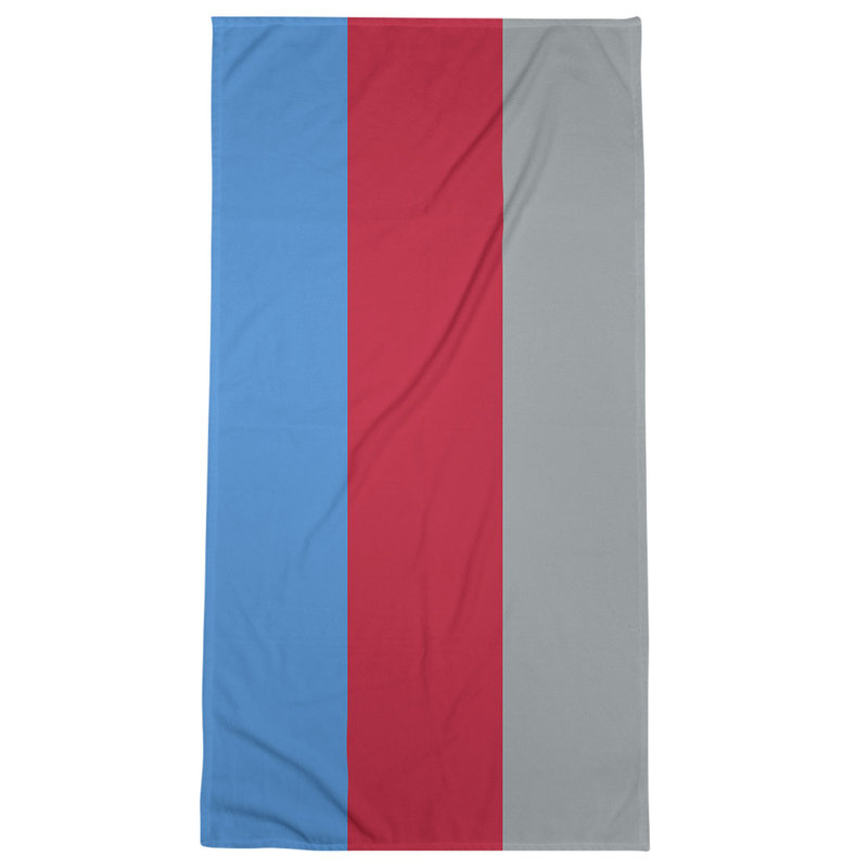 Microfiber Bath Towel, Tennessee Red Football Sky Blue/Red/Dark Gray