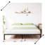 Structure de lit en métal avec joints de matelas, conception de plateforme, rangement sous le lit, robuste, facile à assembler-232806269-232806267