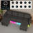 4-seater Linen Sectional Sofa With Smart Module-wireless Charging/usb/type-c/rgb Lights (dark Grey)-126698671