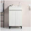 Meuble-lavabo de salle de bain élégant de 20 po blanc (sans lavabo en céramique)