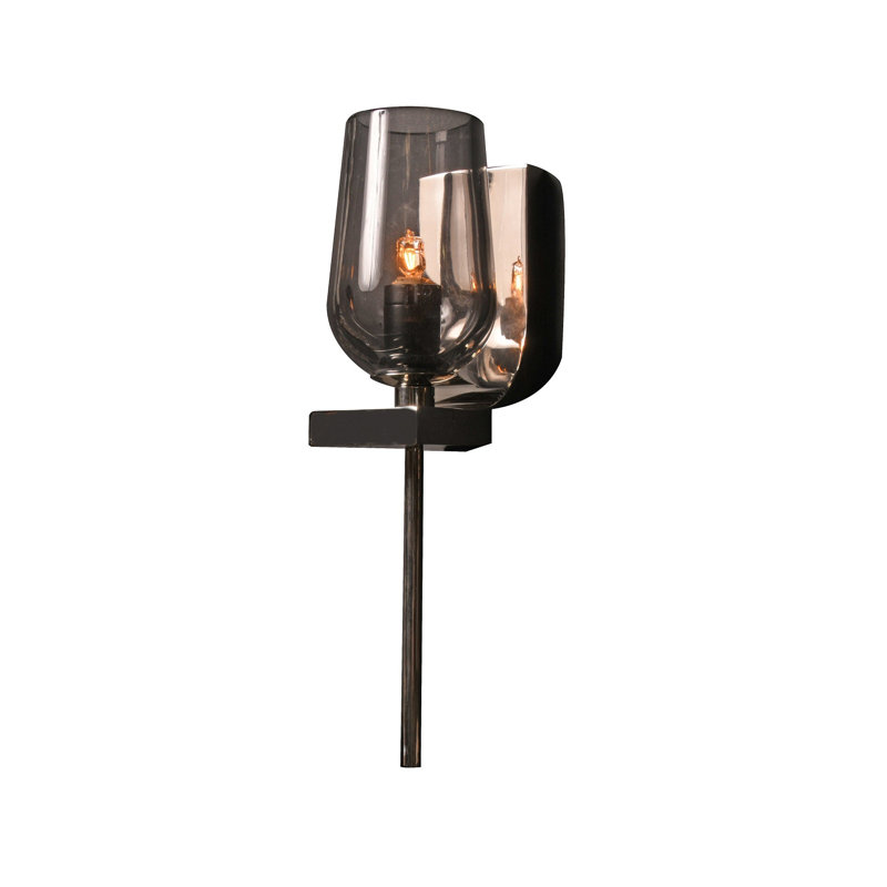 Tenon 1 - Light Wallchiere, Smoke, Polished Brass