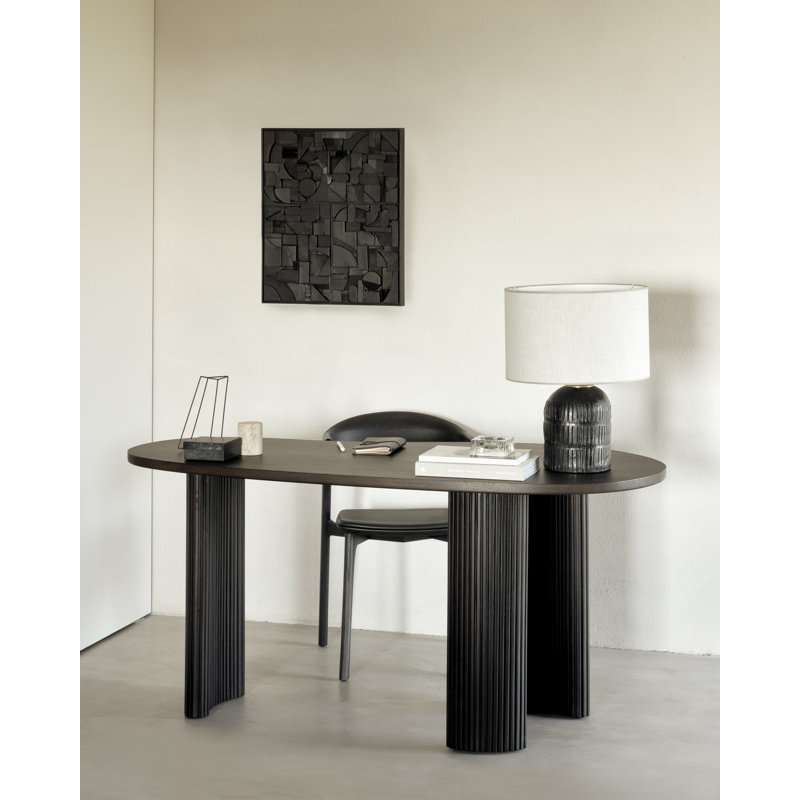 Boomerang Solid Wood Writing Desk, Espresso, 29.5" H x 63" W x 32.7" D