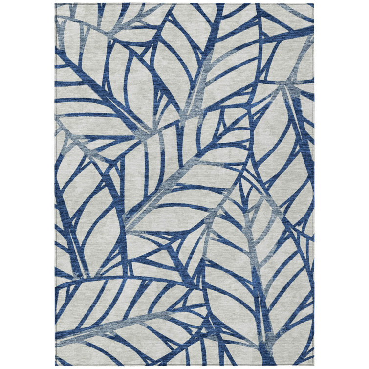 Neysa Washable Floral Indoor / Outdoor Rug