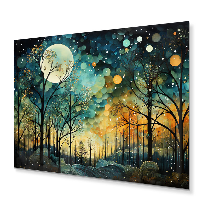Enchanted Forest - Collages abstraits, reproduction sur métal, H 12 po x l 20 po