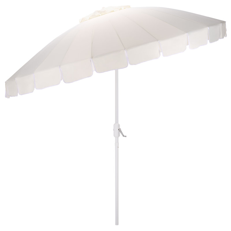 Parasol à manivelle 9 pi Panza, Ivoire ivoire