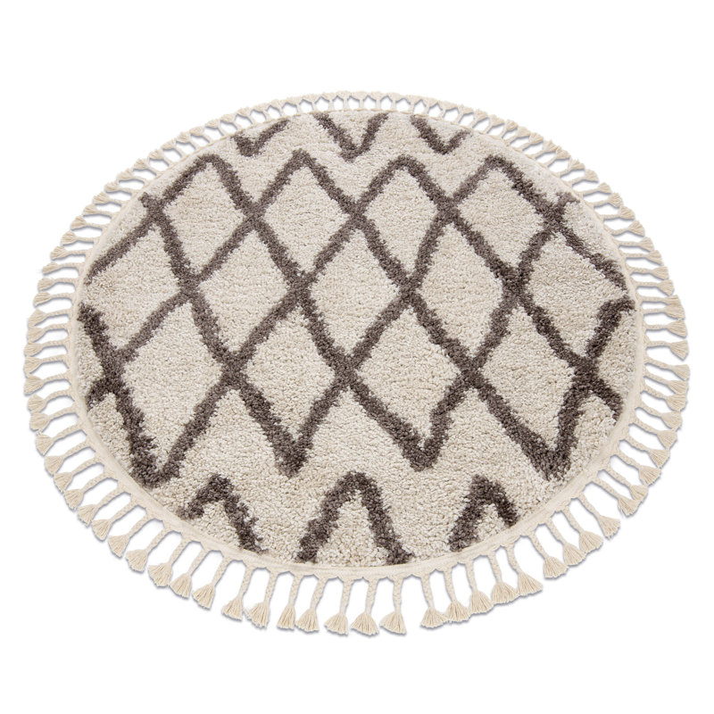 Round Windle Moroccan Area Rug, Round 120cm