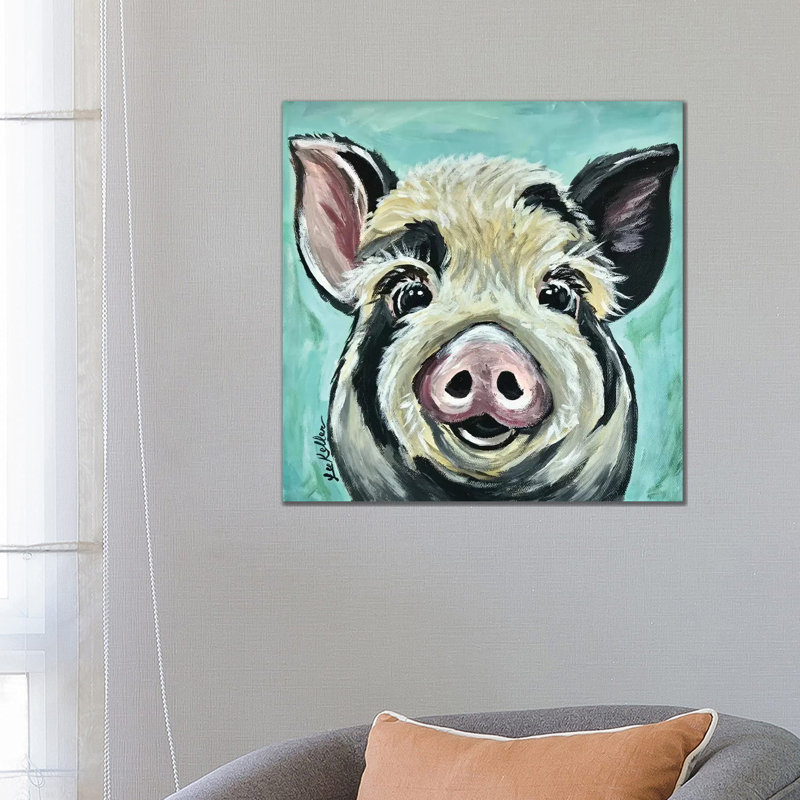 Sarge The Pig - Wrapped Canvas Print, 66.04 cm H x 66.04 cm W x 3.175 cm D