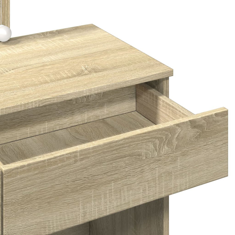 Dressing Table with Mirror, Sonoma Oak