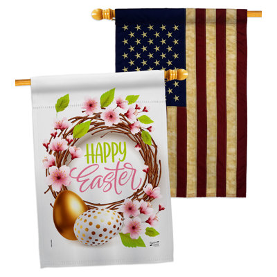 Drapeau de maison à 2 côtés en polyester / mélange de polyester 40 x 28 po