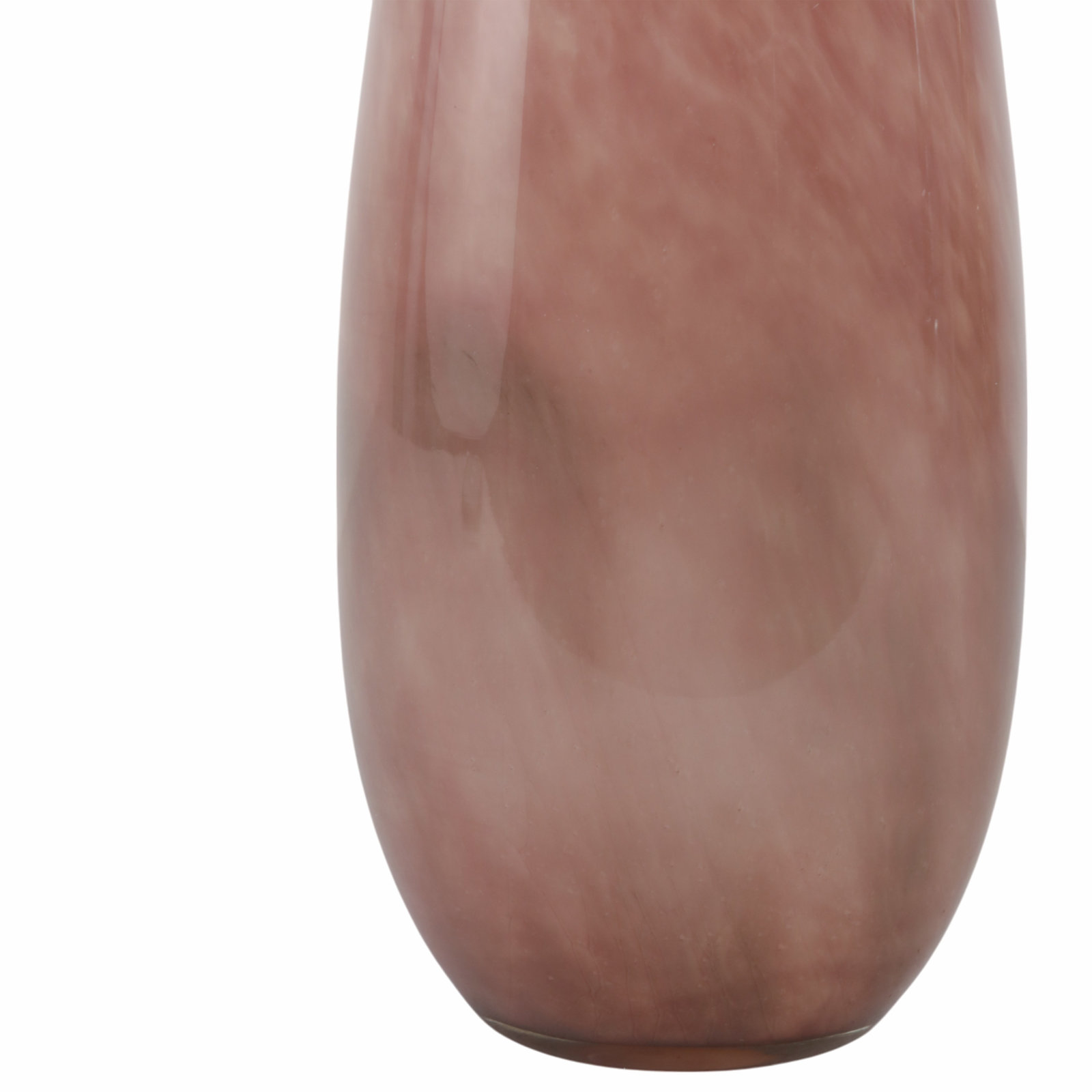 Latitude Run® Large Mauve Glass Vase, 13" H x 6" W x 6" D