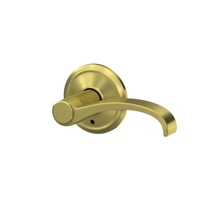Whitney Hall-Closet and Bed-Bath Lever with Alden Trim, Satin Brass