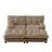 77" Sleeper Modular Sectional Cloud Sofa With 2 Ottomans, Chenille Fabric Deep Seat Couch With Lattice Decored Cushions-432632658