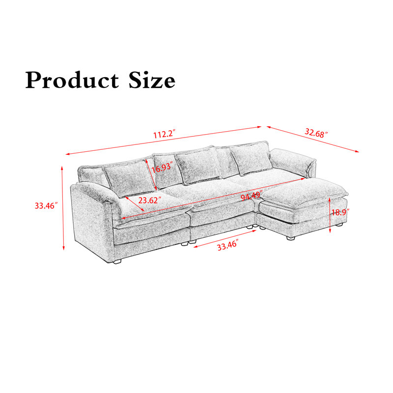 L-shape Sectional Sofa, Navy