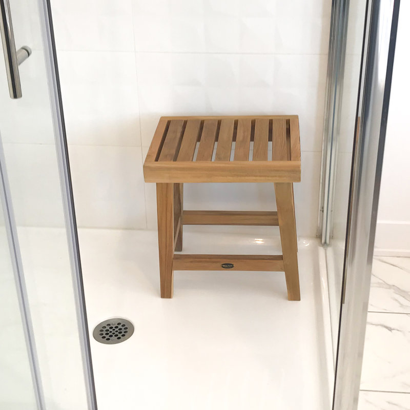 Chantail 15.75'' W Teak Shower Bench