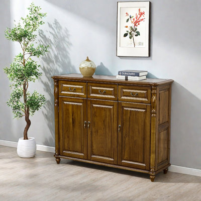 Armoire d'entrée en bois de camphre massif