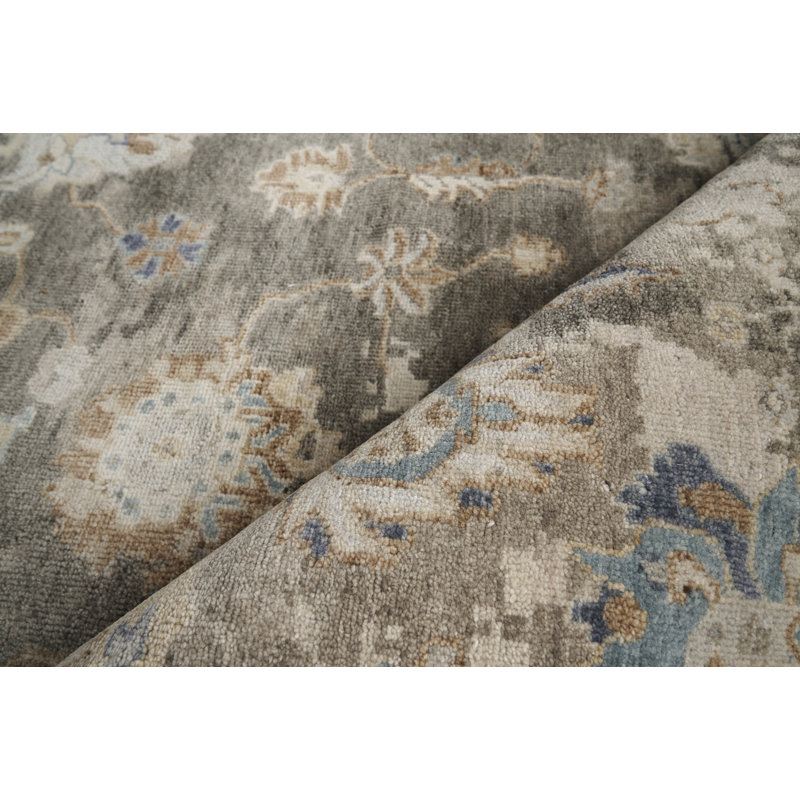 Essex Wool Damask Area Rug, Rectangle 6' x 9'