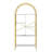 Mackinnon Gold/White Arched Etagere Bookcase