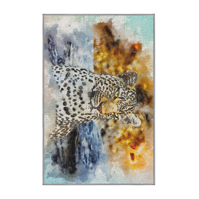 Tapis de la zone orange leopard